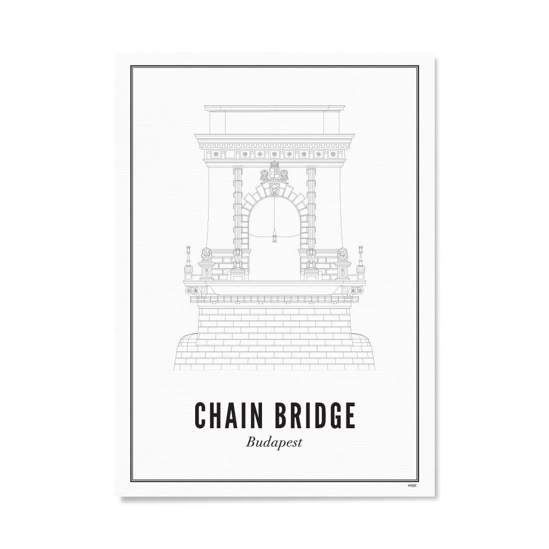 Poster of Budapest - Chain Bridge | WIJCK.